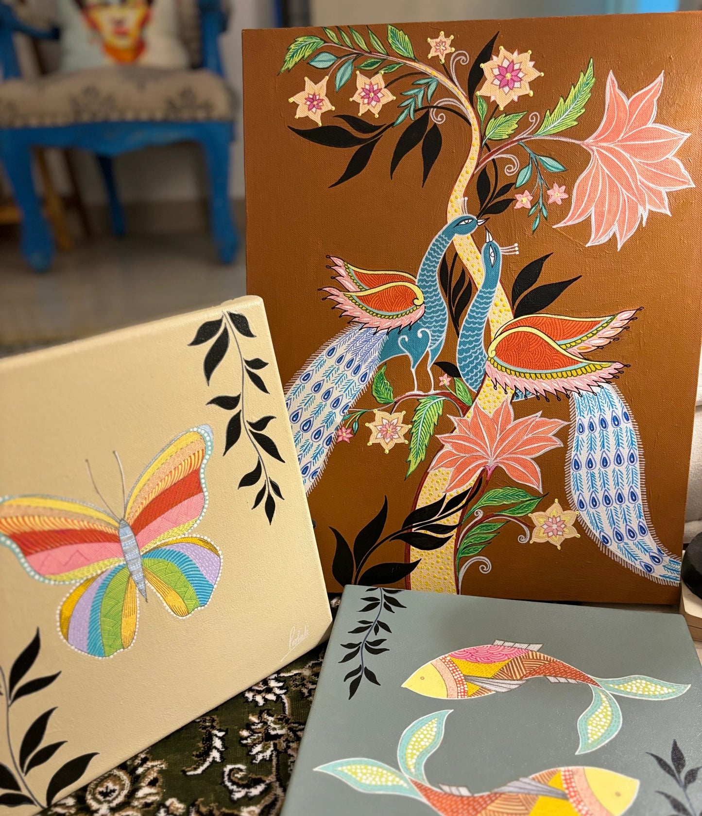 The Jungle Series-Peacocks Art Print