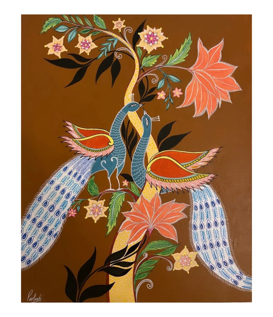 The Jungle Series-Peacocks Art Print