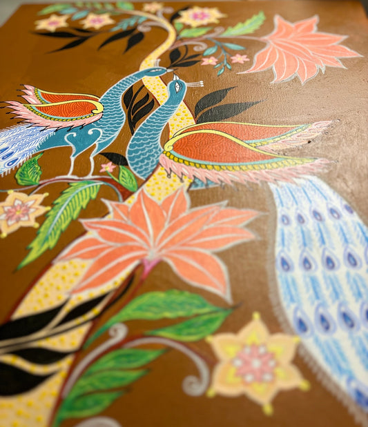 The Jungle Series-Peacocks Art Print
