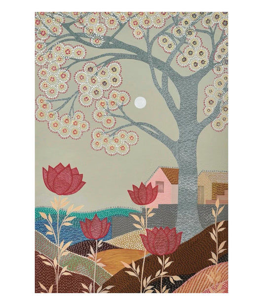 The Red Lotus Art Print